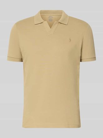 Polo Ralph Lauren Slim Fit Poloshirt aus Baumwoll-Mix in Sand, Gr&ouml;&szlig;e XXL