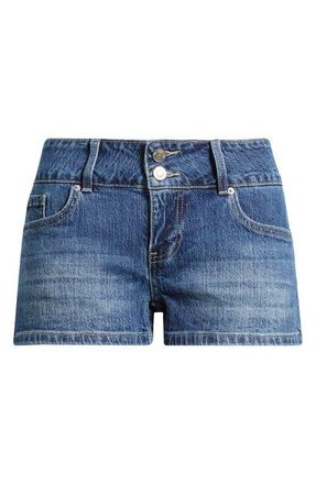 YMI Flap Pocket Denim Shorts in Dark Blue at Nordstrom, Size 13