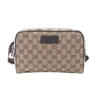 Gucci Pre-owned Belt Bags, male, Beige, Size: ONE SIZE Pre-owned Canvas Belt Bag