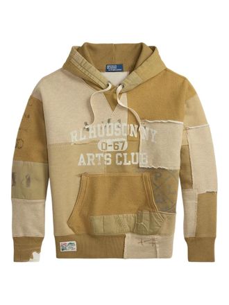 Polo Ralph Lauren patchwork-design hoodie - Neutrals
