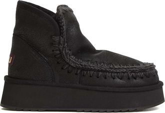 Mou Mini Eskimo Platform Boot - Dames - Winterlaarzen - Zwart - 39 EU - Wol - Schoenen