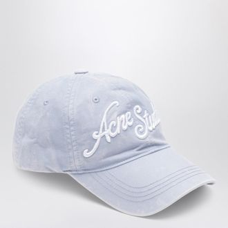 Acne Studios Faded Light Blue Baseball Cap With Logo