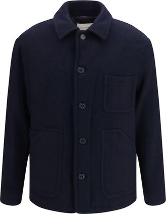 Brooksfield Mens Work Jacket Navy Wool Outer (ovis Aries) Knitwear Sweater
