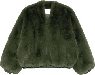 Frankie Shop Faux Fur & Shearling Jassen - Dames - Jassen - Groen - S - Jassen
