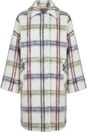 Hev&ograve; Monteleone Oversized Checked Wool Coat