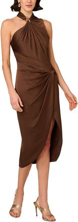 Aidan Mattox Solid Midi Dress