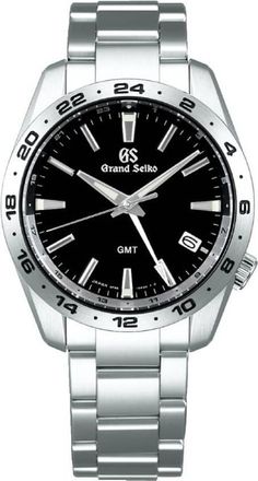 Grand Seiko Sport GMT Quartz Black Dial Mens Watch SBGN027G