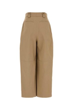 Chlo&eacute; Pleated Cotton Skirt - Beige