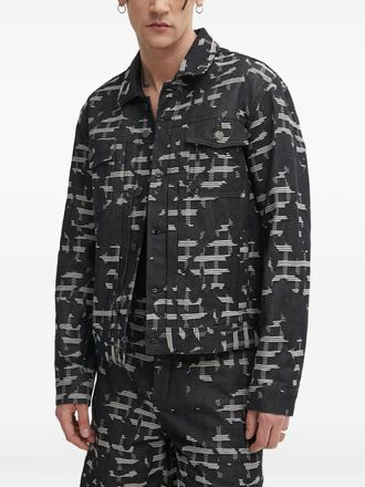 Iro Yanis shirtjack met patroon - Zwart