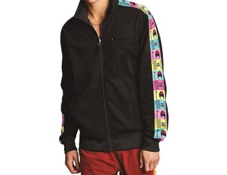 Champion Mens Tag Taping Track Jacket In Black