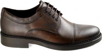 Ecco Mens Newcastle Cap Toe Oxford Shoe In Cocoa