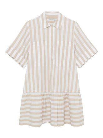 SIMKHAI Cris striped-pattern mini dress - Neutrals