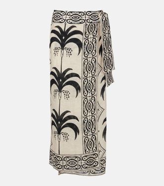 Johanna Ortiz Printed linen beach cover-up