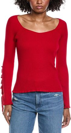 Shelli Segal Laundry By Shelli Segal Tie Sleeve Sweater