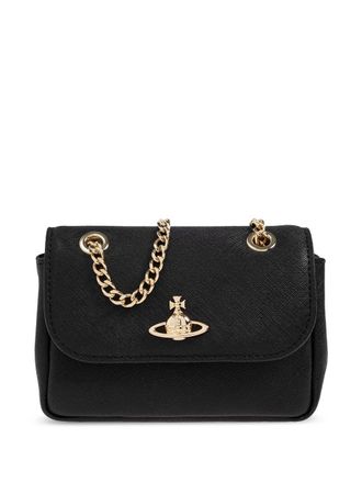 Vivienne Westwood Victoria leather shoulder bag - Black