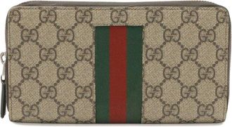 Gucci Beige Gg Supreme Canvas Long Wallet (Authentic Pre-Loved)