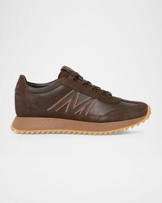 Moncler Men & apos;s Pacey2 Suede & Nubuck Low-Top Sneakers