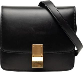 Celine Pre-owned Classic Box Crossbody Bag - Dames - Vintage Schoudertas - Zwart - ONE Size - Leer - Vintage