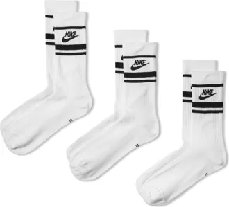 Nike Unisex Nike Sportswear Dri-FIT Everyday Essential Crew Socks (3 Pairs) in White | DX5089-103