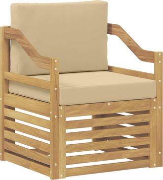 vidaXL Conjunto De Sof&aacute;s De Exterior Poli&eacute;ster Blanco Y Beige Vidaxl