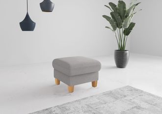 HOME AFFAIRE Polsterhocker »Rochelle« 1 Stk. tlg. Massive 12 cm Holzbeine