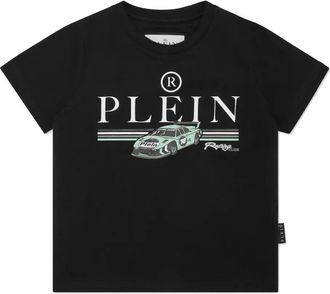 Philipp Plein Cars Racing jersey T-Shirt - kids - Cotton - 12 yrs - Black