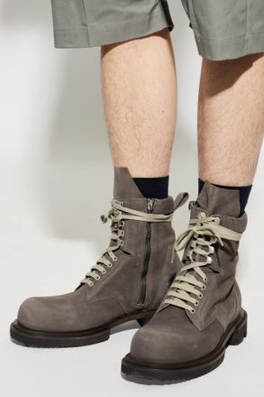Rick Owens Low Army Gabe Ankle Boots, Mens, Grey
