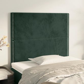 vidaXL Cabeceros 2 Unidades De Terciopelo Verde Oscuro 90x5x78/88 Cm Vidaxl