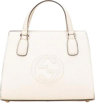 Gucci Pre-owned Handbags, female, White, Size: ONE SIZE Pre-owned Satchel