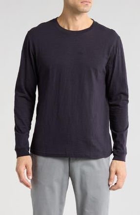 Coastaoro Long Sleeve Slubby Crewneck T-Shirt in Black at Nordstrom Rack, Size Medium
