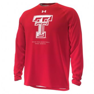 Under Armour Mens Texas Tech Shooter Long Sleeve Shirt In Red