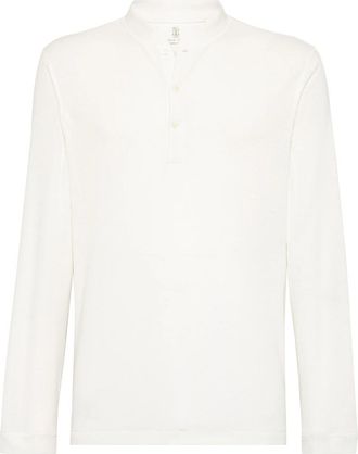 Brunello Cucinelli Long-sleeved Henley T-shirt