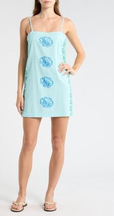 Billabong Sunburst Spaghetti Strap Minidress in Pool Blue at Nordstrom, Size X-Small