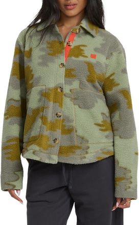 Billabong Breezy Fleece Shacket in Camouflage at Nordstrom, Size X-Large