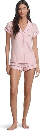 Eberjey Gisele - Shortie Short PJ Set Womens Pajama Sets Pale Pink/Fig : SM, Modal/Spandex