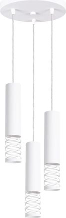 Sollux Lighting Design Pendellampe Lami 3-Flammig (rund), Weiss
