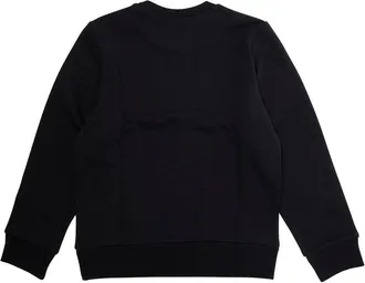 N&deg;21 Boys Crewneck Sweatshirt Black Cotton Hoods & Sweatshirts