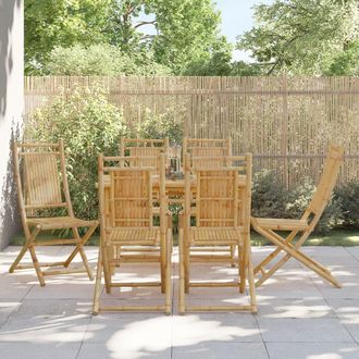 vidaXL Vidaxl - Sillas De Jard&iacute;n Plegables 6 Unidades Bamb&uacute; 46x66x99 Cm