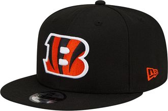 New Era NFL 9FIFTY Team Color Adjustable Snapback Hat Cap - One Size, Cincinnati Bengals - Black, One size