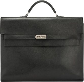 Herm&egrave;s Pre-owned Kelly Depeches Briefcase - Dames - Vintage Handtas - Zwart - ONE Size - Leer - Vintage