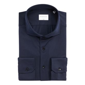 Xacus Heren, Overhemden, Blauw, Maat: 4XL Zijde