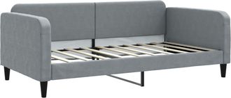 vidaXL Sof&aacute; Cama De Tela Gris Claro 100x190 Cm Vidaxl