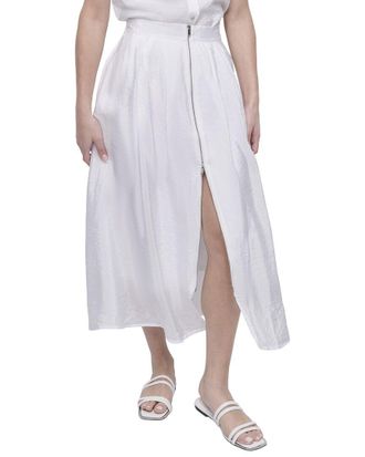 DKNY Dkny Tech Poplin Zip Front Skirt