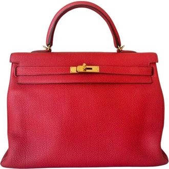 Herm&egrave;s Herm&egrave;s Geranium Togo Leather Kelly 35cm