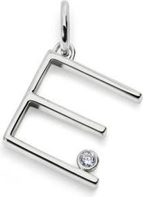 Monica Vinader Lab Grown Diamond Initial Pendant in Sterling Silver E at Nordstrom