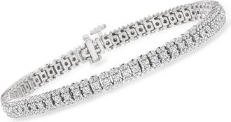Ross-Simons Diamond Tennis Bracelet in Sterling Silver