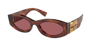 Miu Miu Violet Oval Ladies Sunglasses MU 11WS 11Q08S 54