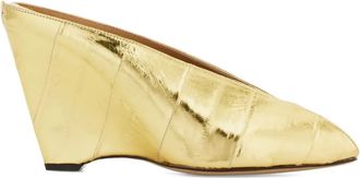 Ferragamo 90mm muiltjes met sleehak - Goud