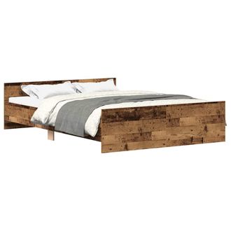 vidaXL Estructura De Cama Sin Colch&oacute;n Madera Antigua 140x190 Cm Vidaxl