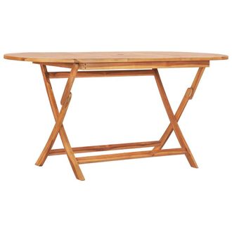 vidaXL Mesa Plegable De Jard&iacute;n Madera Maciza De Teca 160x80x75 Cm Vidaxl